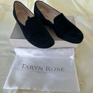 Taryn Rose Women's Black suede  Loafers. Size 8